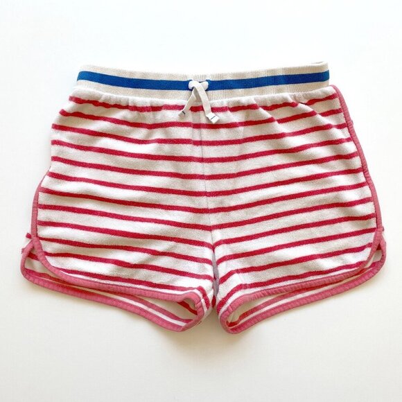 Boden Jonnie B Girls Terry Cloth Towelling Shorts Size 14 White Pink Striped - Picture 1 of 8